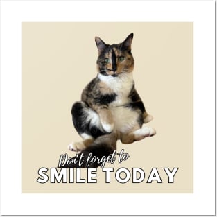 Snickers The Cat - Don't Forget to Smile Today Posters and Art